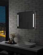 vidaXL LED стенно огледало за баня 80x60 см