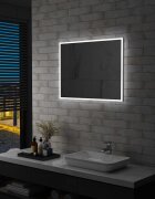 vidaXL LED стенно огледало за баня 80x60 см