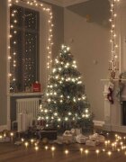 vidaXL LED стринг с 300 LED топло бяло 30 м PVC