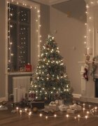 vidaXL LED стринг с 400 LED топло бяло 40 м PVC