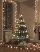 vidaXL LED стринг със 150 LED топло бяло 15 м PVC