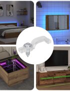 vidaXL LED стрип клипове 238 мм 12 бр. Прозрачен Пластмаса и желязо