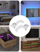 vidaXL LED стрип клипове 238 мм 2 бр. Прозрачен Пластмаса и желязо
