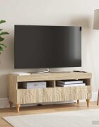 vidaXL LED телевизионен кабинет ALKMAAR 100 x 35 x 43 см Дъб сонома