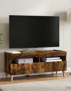 vidaXL LED телевизионен кабинет ALKMAAR 100 x 35 x 43 см Опушен дъб