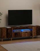 vidaXL LED телевизионен кабинет ALKMAAR 153 x 35 x 43 см Старо дърво