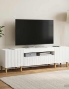 vidaXL LED телевизионен кабинет ARNHEM 153 x 35 x 43 см Бяло