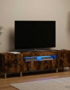 vidaXL LED телевизионен кабинет ARNHEM 153 x 35 x 43 см Опушен дъб
