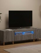 vidaXL LED телевизионен кабинет ARNHEM 153 x 35 x 43 см Сив Сонома