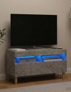 vidaXL LED телевизионен кабинет ARNHEM 81 x 35 x 43 см Бетонно сиво