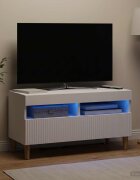 vidaXL LED телевизионен кабинет ARNHEM 81 x 35 x 43 см Бяло