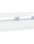 vidaXL LED телевизионен кабинет Бял гланц Инженерна дървесина