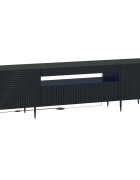 vidaXL LED телевизионен кабинет Черно Инженерна дървесина