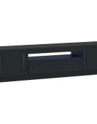 vidaXL LED телевизионен кабинет Черно Инженерна дървесина