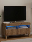 vidaXL LED телевизионен кабинет Дъб артизан Инженерна дървесина