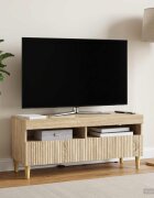 vidaXL LED телевизионен кабинет Дъб сонома Инженерна дървесина