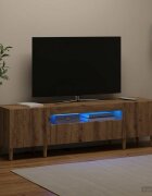 vidaXL LED телевизионен кабинет DELFT 153 x 35 x 43 см Дъб артизан