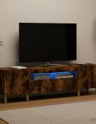 vidaXL LED телевизионен кабинет DELFT 153 x 35 x 43 см Опушен дъб