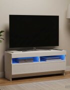 vidaXL LED телевизионен кабинет EDE 100 x 35 x 43 см Бяло