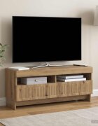 vidaXL LED телевизионен кабинет EDE 100 x 35 x 43 см Дъб артизан