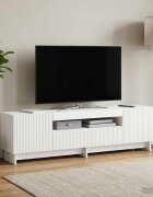 vidaXL LED телевизионен кабинет EDE 153 x 35 x 43 см Бяло