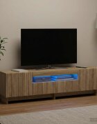 vidaXL LED телевизионен кабинет EDE 153 x 35 x 43 см Дъб сонома