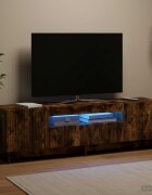 vidaXL LED телевизионен кабинет EDE 153 x 35 x 43 см Опушен дъб