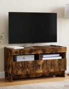 vidaXL LED телевизионен кабинет EDE 81 x 35 x 43 см Опушен дъб