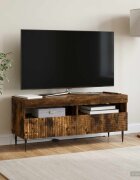 vidaXL LED телевизионен кабинет HAARLEM 100 x 35 x 43 см Опушен дъб