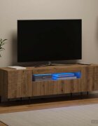 vidaXL LED телевизионен кабинет HAARLEM 153 x 35 x 43 см Дъб артизан