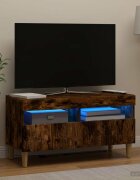 vidaXL LED телевизионен кабинет Опушен дъб Инженерна дървесина