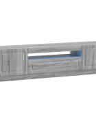 vidaXL LED телевизионен кабинет Сив Сонома Инженерна дървесина