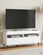 vidaXL LED телевизионен кабинет ZWOLLE 100 x 35 x 43 см Бяло