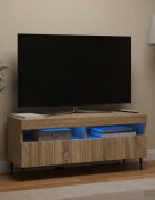vidaXL LED телевизионен кабинет ZWOLLE 100 x 35 x 43 см Дъб сонома