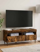 vidaXL LED телевизионен кабинет ZWOLLE 100 x 35 x 43 см Опушен дъб