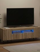 vidaXL LED телевизионен кабинет ZWOLLE 153 x 35 x 43 см Дъб сонома