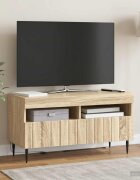 vidaXL LED телевизионен кабинет ZWOLLE 81 x 35 x 43 см Дъб сонома