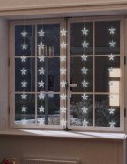 vidaXL LED завеса от светещи звезди 200 LED студено бяло 8 режима