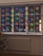 vidaXL LED завеса от светещи звезди 200 LED цветни 8 режима