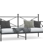 vidaXL Легло без матрак черно 75x190 см стомана