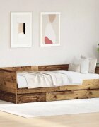vidaXL Легло-диван Старо дърво 90 x 200 cm Инженерна дървесина