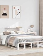 vidaXL Легло с етажерка за книги без матрак 150x200 см дърво масив