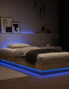 vidaXL Легло с LED Дъб артизан 80 x 200 cm Инженерна дървесина