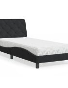 vidaXL Легло с матрак черно 80x200 см кадифе