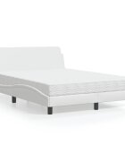 vidaXL Легло с матрак Dover бяло 140x200 см изкуствена кожа