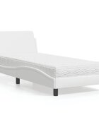 vidaXL Легло с матрак Dover бяло 80x200 см изкуствена кожа