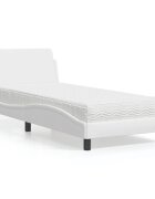vidaXL Легло с матрак Dover бяло 90x200 см изкуствена кожа
