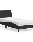 vidaXL Легло с матрак Dover черно 80x200 см кадифе