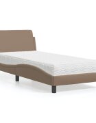 vidaXL Легло с матрак Dover капучино 80x200 см изкуствена кожа
