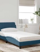 vidaXL Легло с матрак Dover синьо 100x200 см кадифе